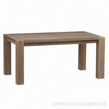 Dining Table with Wood Pegging Detail on Top